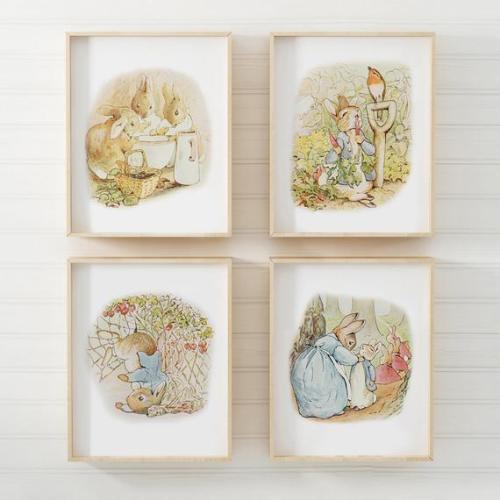 PETER RABBIT Wall Art Peter Rabbit Prints Vintage Boy Nursery Decor Beatrix Potter Baby Shower Gift PR-001 4B - Etsy