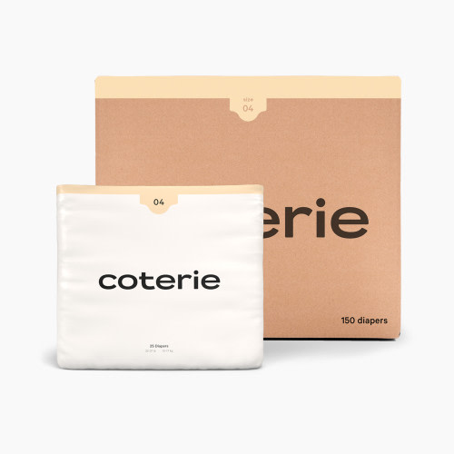Coterie Ultra Soft Diapers, Monthly Supply - Size 4, 150 Count