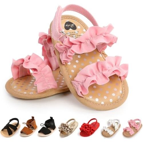 Infant Baby Boys Girls Sandals Summer Baby Wedding Dress Flat Shoes Newborn Crib Shoes First Walkers Prewalkers Shoes