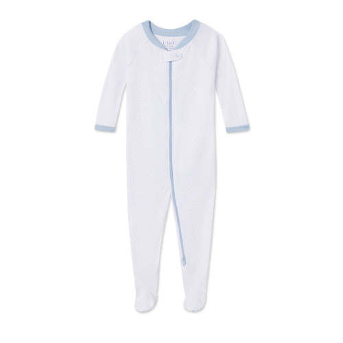LAKE | Baby | Pima Cotton Pajamas | Baby Sleeper in French Blue Pindot