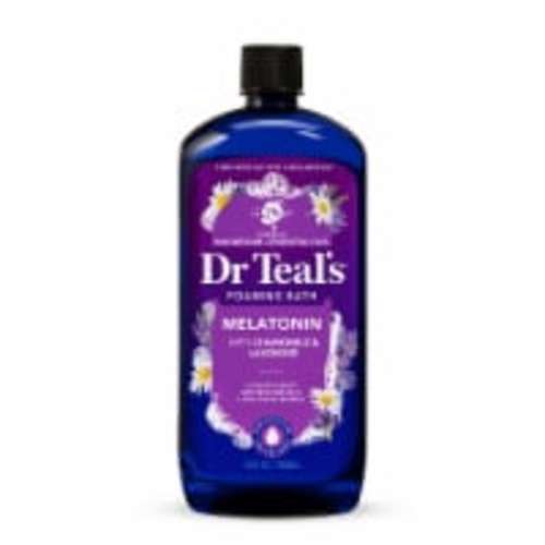 Dr Teal's® Sleep Foaming Bath with Pure Epsom Salt, with Melatonin, Lavender & Chamomile Oil Blend, 34 fl oz