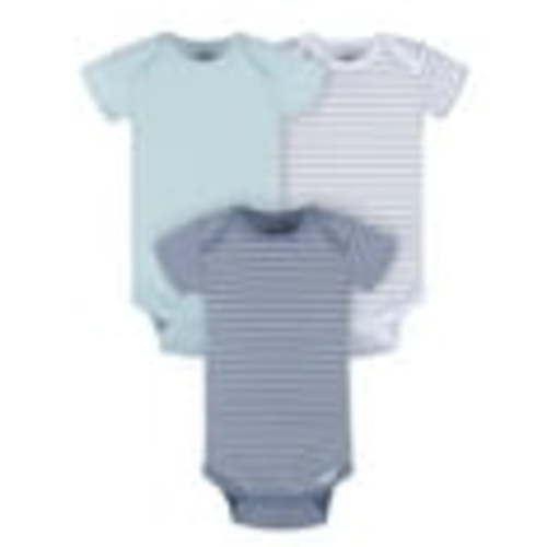Gerber Baby Neutral Short Sleeve Bodysuits, 3-Pack, Sizes Newborn - 24 Months