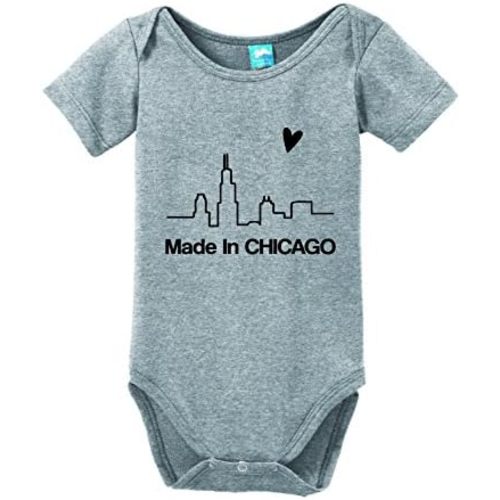 Made in Chicago Printed Baby Romper