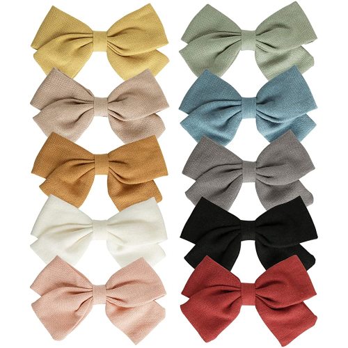 Baby Girl Hair Clips, Bows Barrettes Fully Lined Alligator Clip Hair Accessories for Little Girls Toddler Kids Children