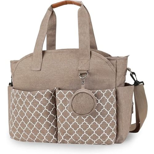 Lmbabter Diaper Bag Tote with Changing Station Upgrade Multi-Function Baby Bag with Adjustable Shoulder Strap