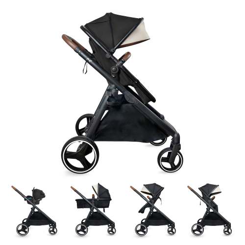 Gladly Family Piper Convertible Single-to-Double Stroller - Onyx