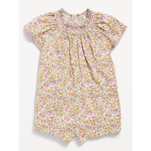 Printed Flutter-Sleeve One-Piece Romper for Baby