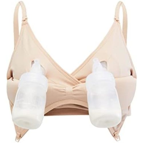 Motherhood Maternity Women's Hands Free Pumping Seamless Clip Down Nursing Bra for Breastfeeding