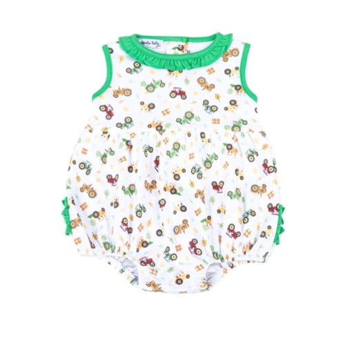 Tractor Time Print Ruffle Bubble