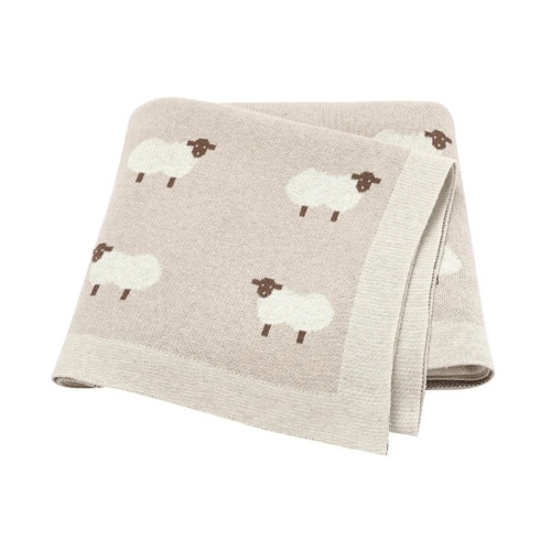 Sheep Knitted Blanket