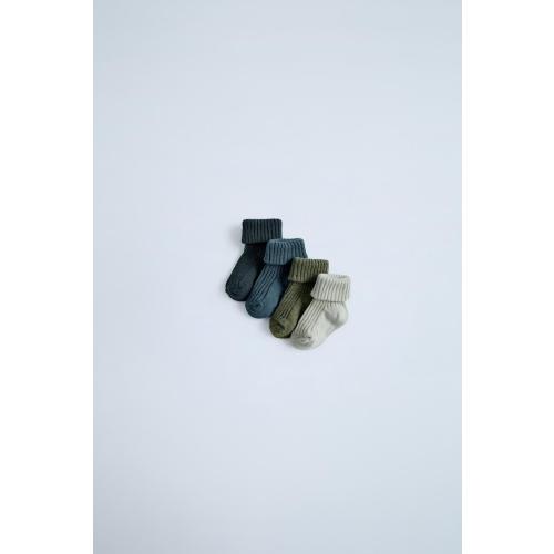 FOUR-PACK OF COLORFUL SOCKS - Deep blue | ZARA United States
