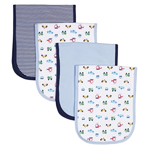 Gerber Baby 4 Pack Burp Cloths (Transportation)
