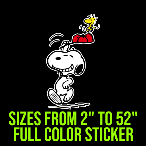 Snoopy Full Color Vinyl Decal