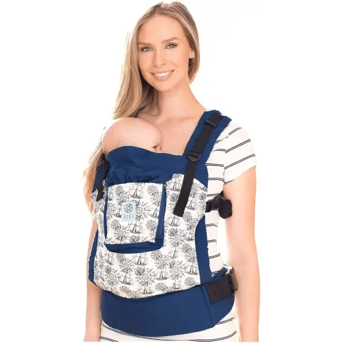 LÍLLÉbaby 4-in-1 Essentials Original Ergonomic Baby & Child Carrier, Blue Maritime - 100% Cotton