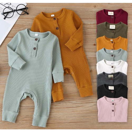 Baby Gender Neutral Boys Girls Set of 8 Long Rompers