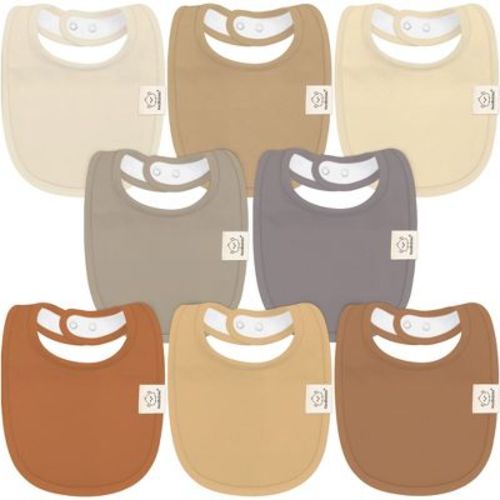 Keababies 8pk Organic Baby Bibs For Boy, Baby Drool Bib For Baby Boys And Girls, Newborn Teething Bibs (terracotta)