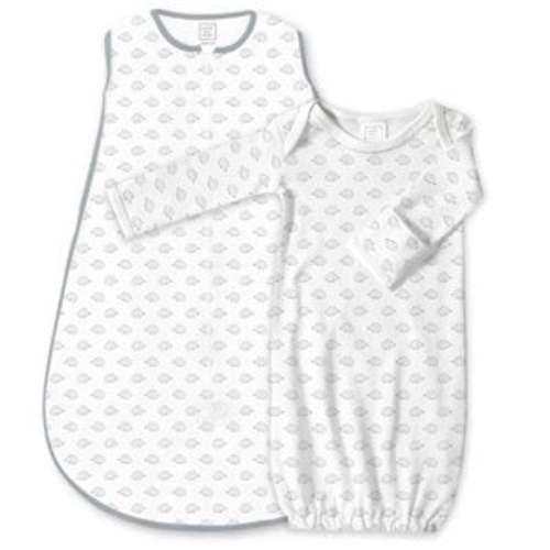 Cotton Knit Non-Weighted zzZipMe Sack Set - Tiny Hedgehogs, Soft Black