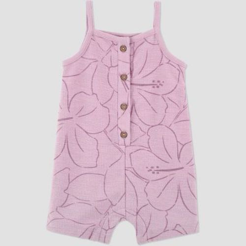 Carter's Just One You® Baby Girls' Floral Textured Romper - Purple Newborn