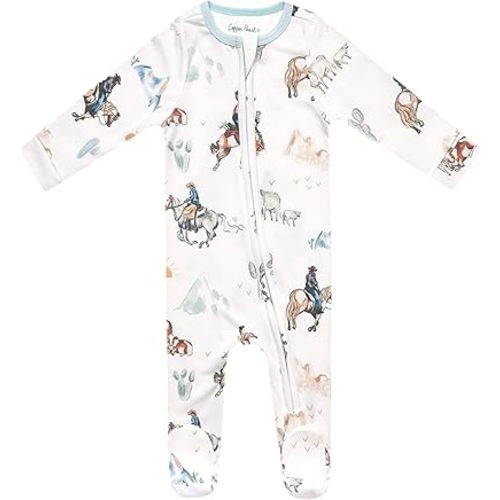 Copper Pearl Zip-up Footie Boone
