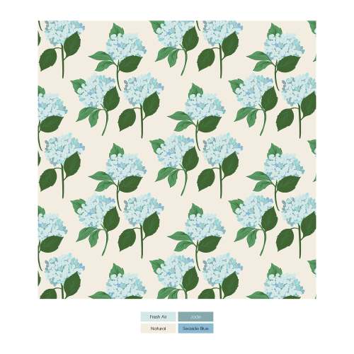 Print Footie with 2 Way Zipper in Hydrangea Bouquet 18-24M