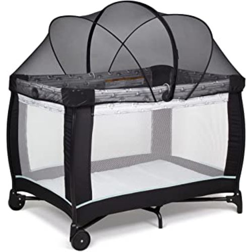 Beberoad Love Pack N Play Tent Cover Mosquito Net with 2-Way Zipper for Travel Crib/Playpen (Black)