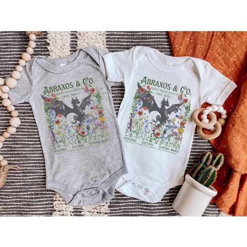 Abraxos Throne of Glass Baby Onesie, Baby Shower Gift, Fantasy Baby Apparel, Bookish Baby Apparel