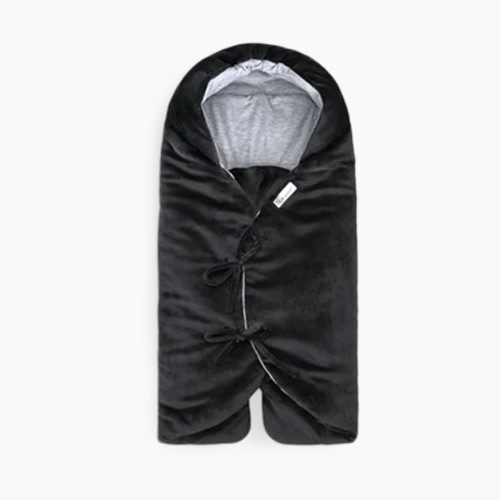 7AM Enfant Nido Velour Mild Climate Infant Wrap - Black Velour, 0-6 M