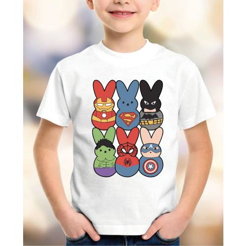 Easter Day Super Heroes Toddler Shirt, Easter Day Boy Bodysuit, Easter Day Boy Shirt, Cute Easter Bunny Boy Shirt TB234