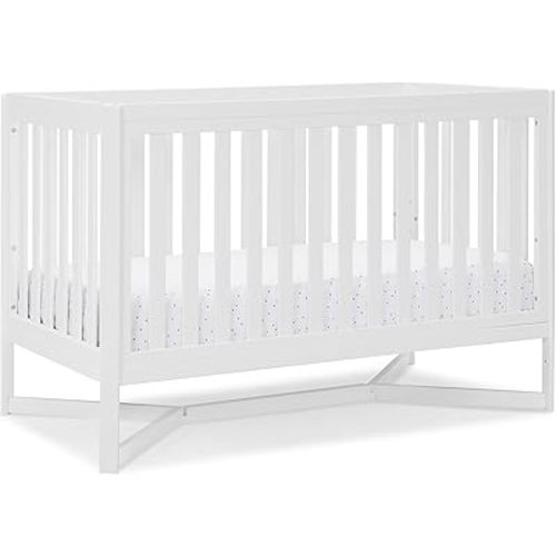 Delta Children Tribeca 4-in-1 Baby Convertible Crib, Bianca White