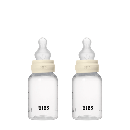 Baby BPA-Free PP Bottle Set 150ml 2 Pack Silicone - Ivory