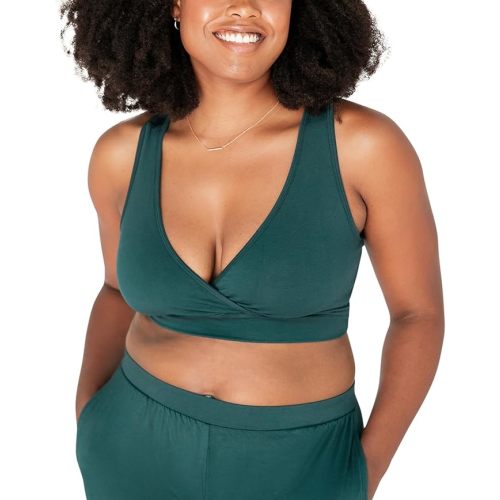 Kindred Bravely French Terry Nursing Bra for Breastfeeding and Sleep, Racerback Crossover, Soft and Stretchy Maternity Bra