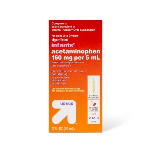 Acetaminophen Dye Free Infant Pain Reliever Liquid - Cherry - 2 fl oz - up&up™