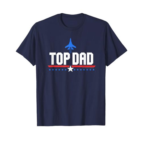 Top Gun Top Dad Father's Day Action Movie Logo T-Shirt
