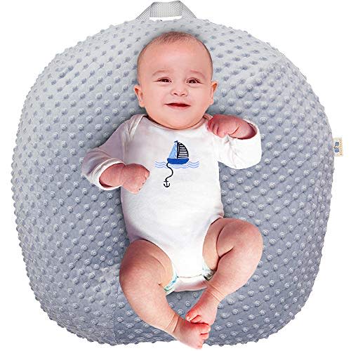 BlueSnail Strechy Minky Newborn Lounger Cover, Removable and Ultra Soft Sung Fitted Baby Lounger Slipcover (1 pack,Gray)