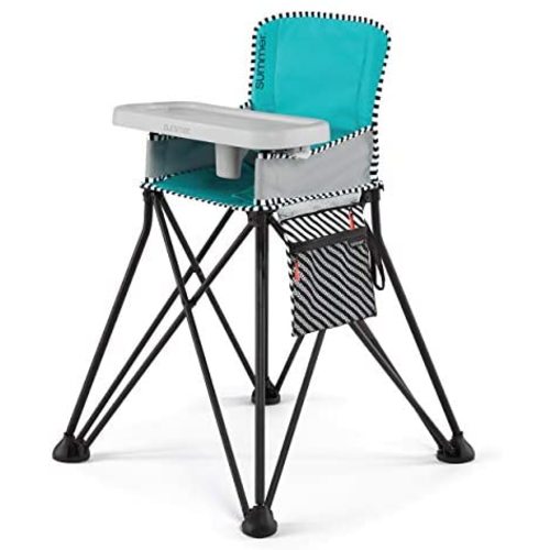 Summer Pop ‘n Sit SE Highchair, Sweet Life Edition, Aqua Sugar Color - Portable High Chair for Indoor/Outdoor Dining - Space Saver High Chair with Fast, Easy, Compact Fold, for 6 Months - 45 Pounds
