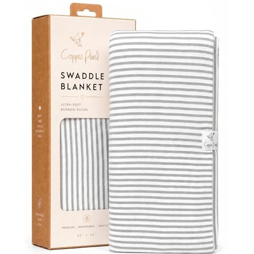 Copper Pearl Swaddle Blankets for Newborns | Soft Stretchy Receiving Blankets for Boys and Girls | Large 46 x 46 Inch Baby Blankets | Lightweight and Breathable Swaddles | Everest