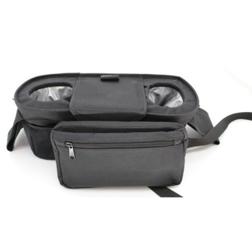 Hoovy Stroller Organizer with Storage, Insulated Cupholders & Detachable Bag