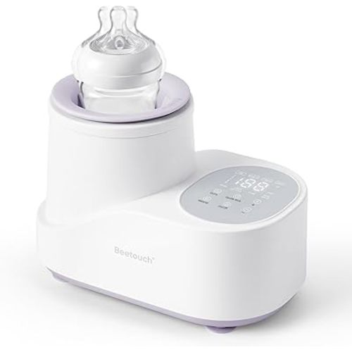 Waterless Baby Bottle Warmer & Mixer – 360° Airflow Warming & Gentle Rocking, Precise Core-Temp Control for Breastmilk & Formula