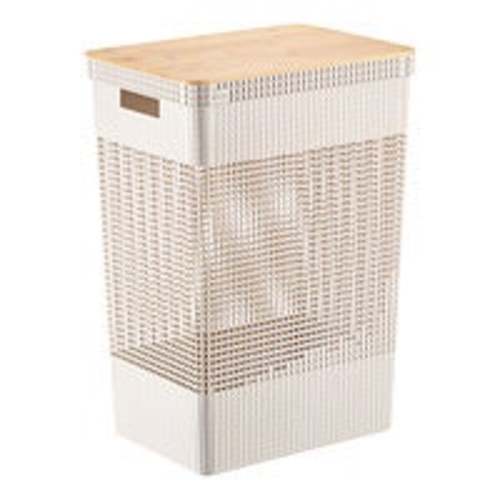 Ou 49L Laundry Basket with Bamboo Lid