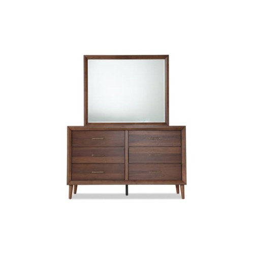 Bettie Brown 6 Drawer Dresser & Mirror