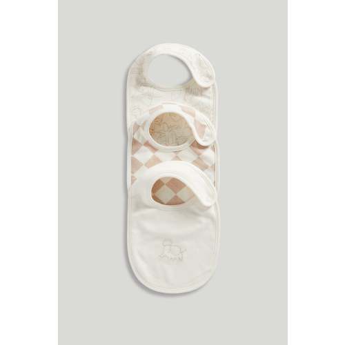 Mothercare Warm Neutrals Newborn Bibs Pk3