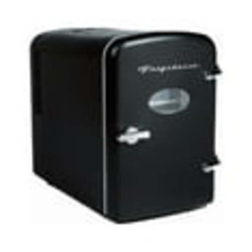 Frigidaire Retro 6 Can Mini Beverage/Skincare Cooler, Black, 4L