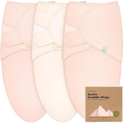 3-Pack Organic Baby Swaddle Sleep Sacks - Newborn Swaddle Sack, Ergonomic Baby Swaddles 0-6 Months, Swaddles for Newborns, Baby Sleep Sack, Baby Swaddle Blanket Wrap, Baby Essentials (Angelic, L)