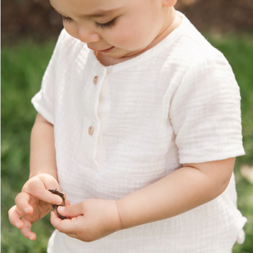 Baby Gauze Placket Tee