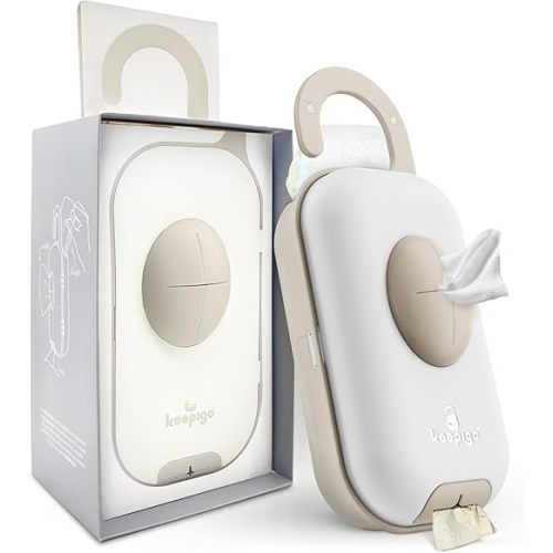 Diaper Bag Wipe Dispenser | 3-in-1 Portable Diaper Caddy Organizer, Baby Wipe Holder with Disposable Bags | Baby Essentials for Newborns, Toddlers, Travel & Baby Shower Gifts