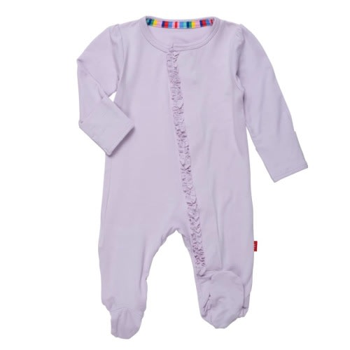 wisteria modal magnetic parent favorite footie with ruffles
