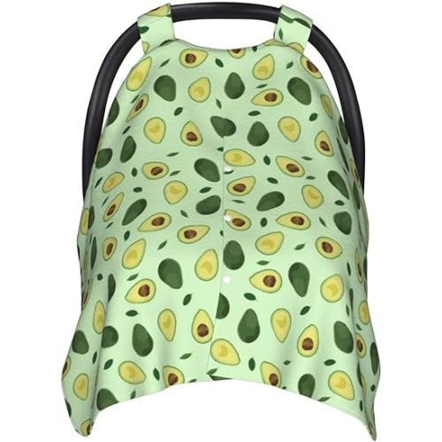 Avocado Car Seat Cover for Baby in Winter Summer, Nursing Cover for Mom, Avocado Stuff for Baby Boys Girls