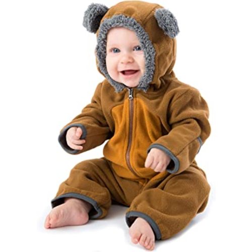 Fleece Baby Bunting Bodysuit – Infant One Piece Kids Hooded Romper Outerwear Toddler Jacket
