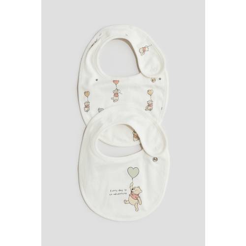 2-PACK PRINTED COTTON JERSEY BIBS