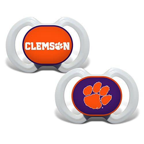 Baby Fanatic Clemson University Tigers 2 Piece Pacifier Set, Multicolor, One Size (CLE212)